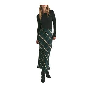 Favorite Daughter 'The Favorite' Green Polyester Midi Skirt Size S
